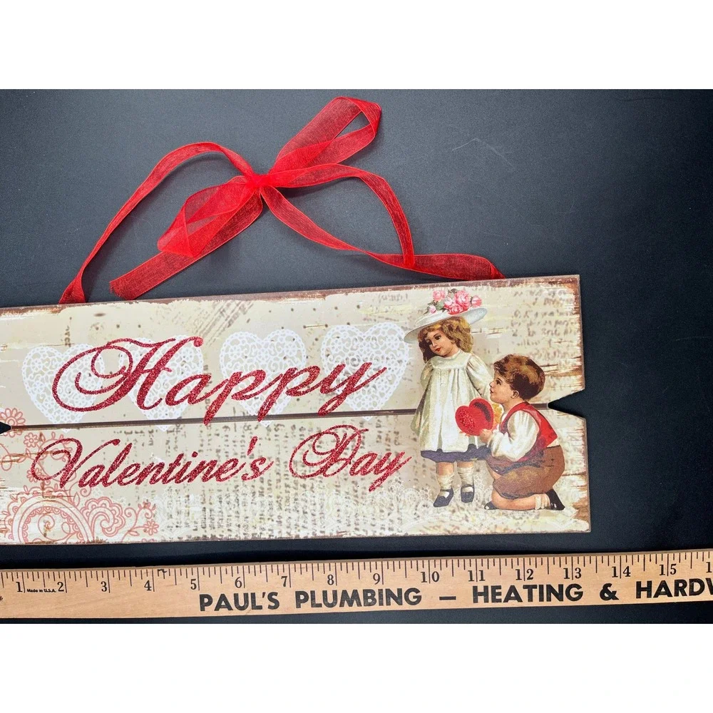 Valentine's Day Wooden Wall Decor Bundle Mason‎ Jar Vintage Heart Signs 3pc Set